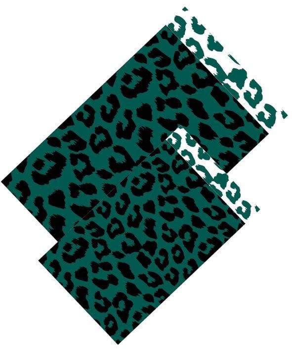Groen panterprint cadeauzakje 12 bij 19 cm