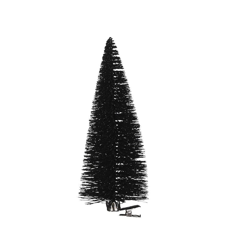 Clip kerstboom zwart Groot